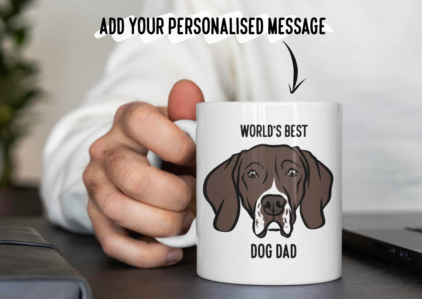 English Pointer Mug/ Personalised Pointer Face Coffee Mug/ Dog Owner Ceramic Mug/ Custom Dog Mug With Message/ Pet Coffee Lover Gift Idea