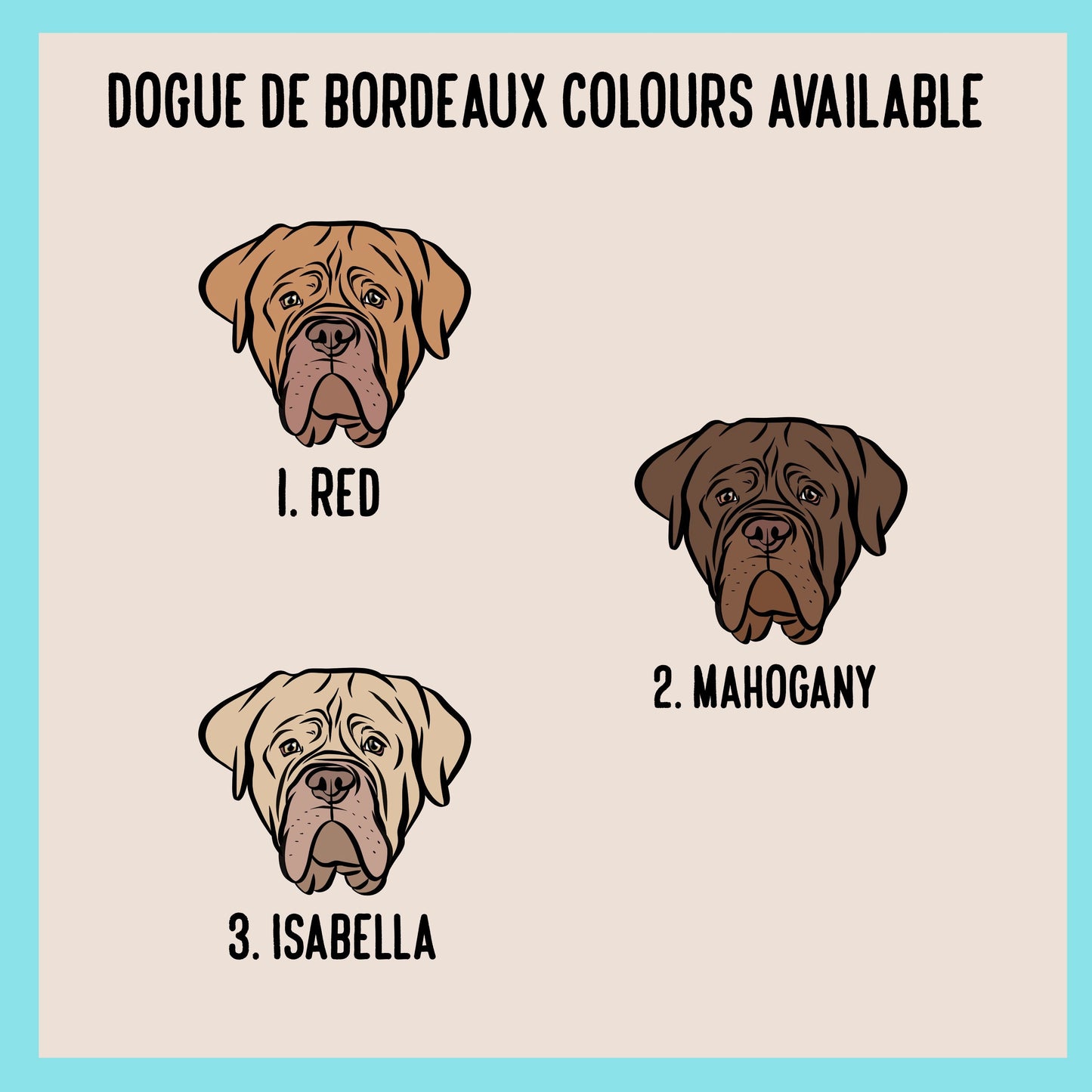 Dogue de Bordeaux Mug/ Personalised Dogue Face Coffee Mug/ Custom Pet Portrait Ceramic Mug/ Dogue Parent Christmas Mug Gift/ Dog Breed Mug