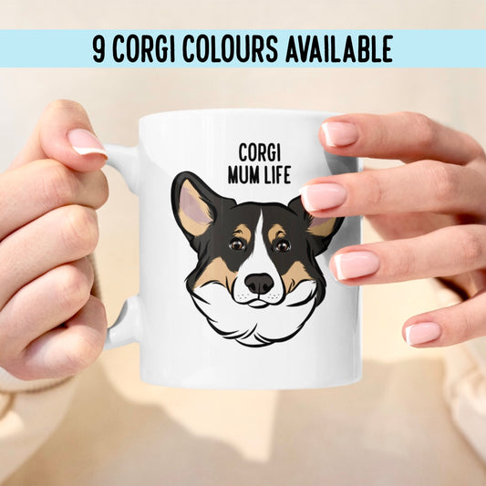 Corgi Dog Mug/ Personalised Welsh Corgi Face Coffee Mug/ Custom Pet Portrait Ceramic Mug/ Corgi Owner Christmas Mug Gift/ Dog Breed Mug
