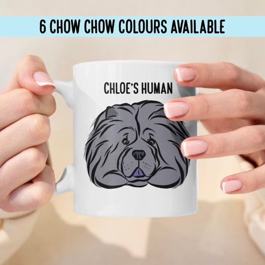 Chow Chow Dog Mug/ Personalised Chow Chow Face Ceramic Mug/ Dog Portrait Coffee Mug/ Chow Chow Quote Gifts/ Dog Memorial Mug/ Chow Chow Mum