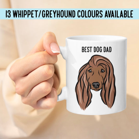 Afghan Hound Dog Mug/ Personalised Dog Breed Portrait Ceramic Mug/ Afghan Hound Mum Owner Mug Gift/ Dog Lover Coffee Mug Christmas Gift
