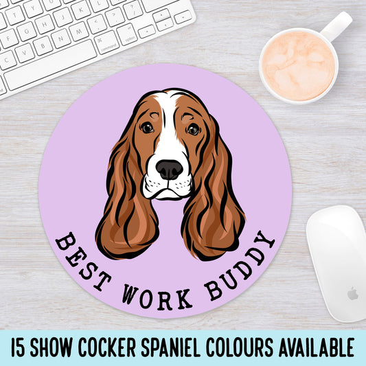 Show Cocker Spaniel Mouse Mat/ Personalised Dog Breed Customisable Mouse Pads/ Unique Show Cocker Spaniel Owner Gift/Keepsake Memorial Gift