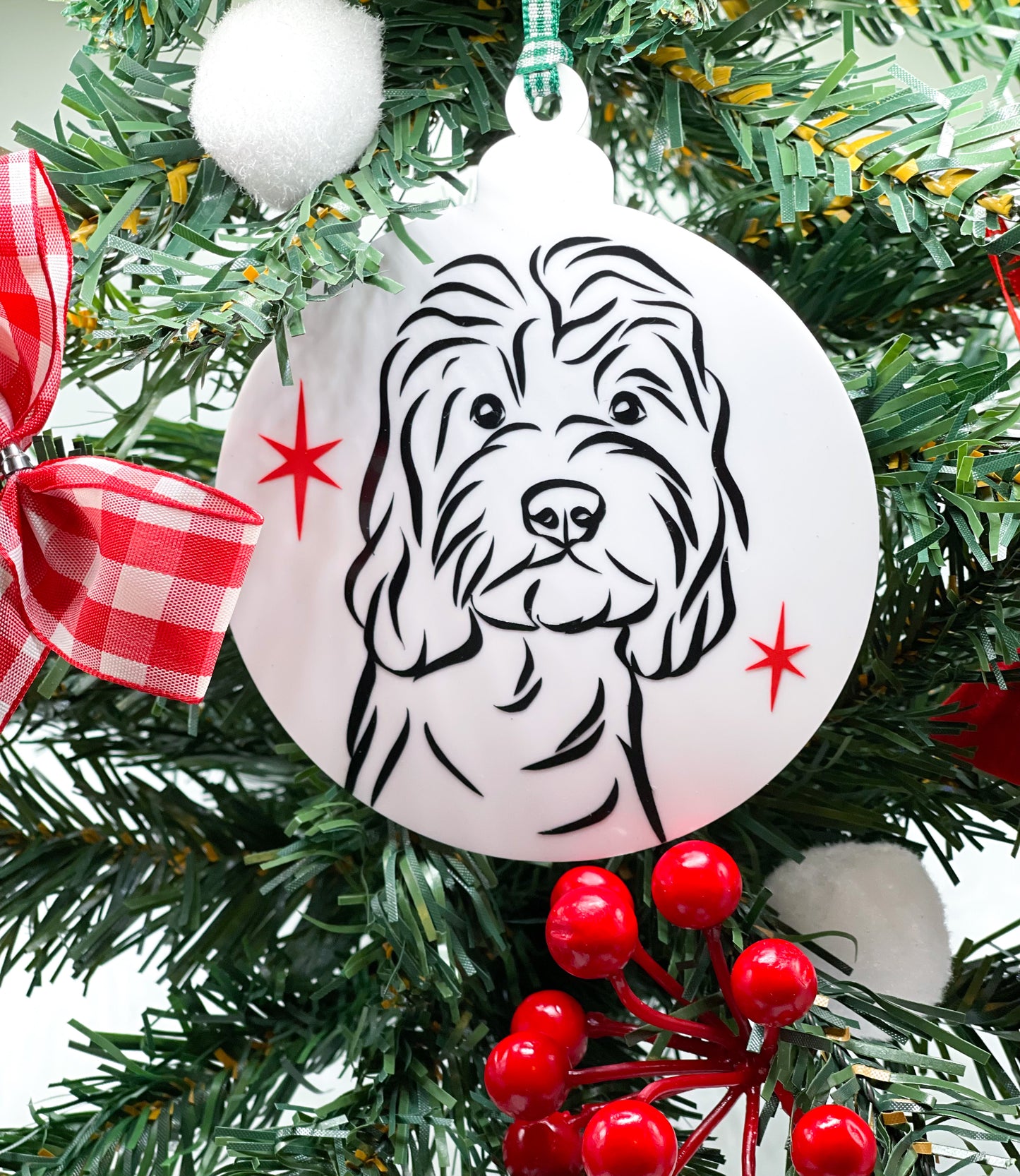 Outline Pet Portrait Bauble