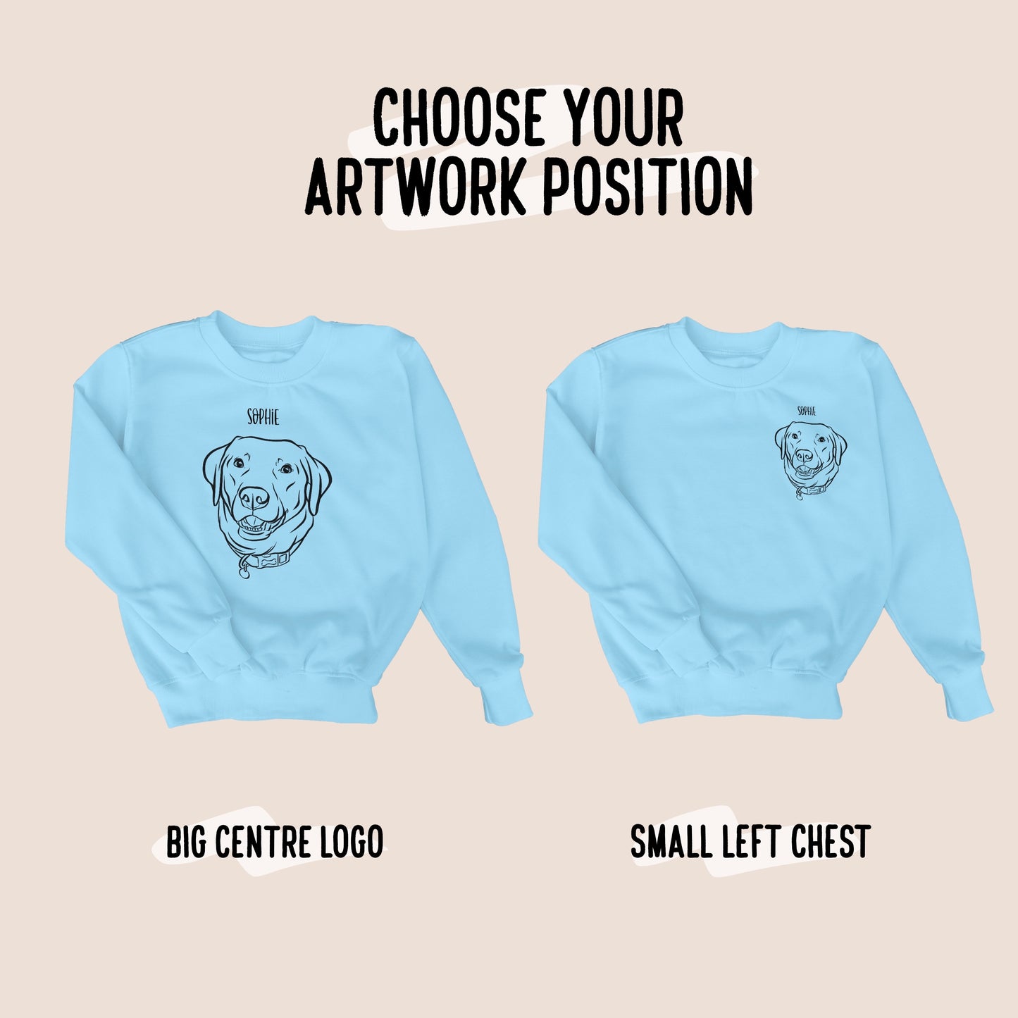 Outline Pet Portrait Sweatshirt (Baby Blue)