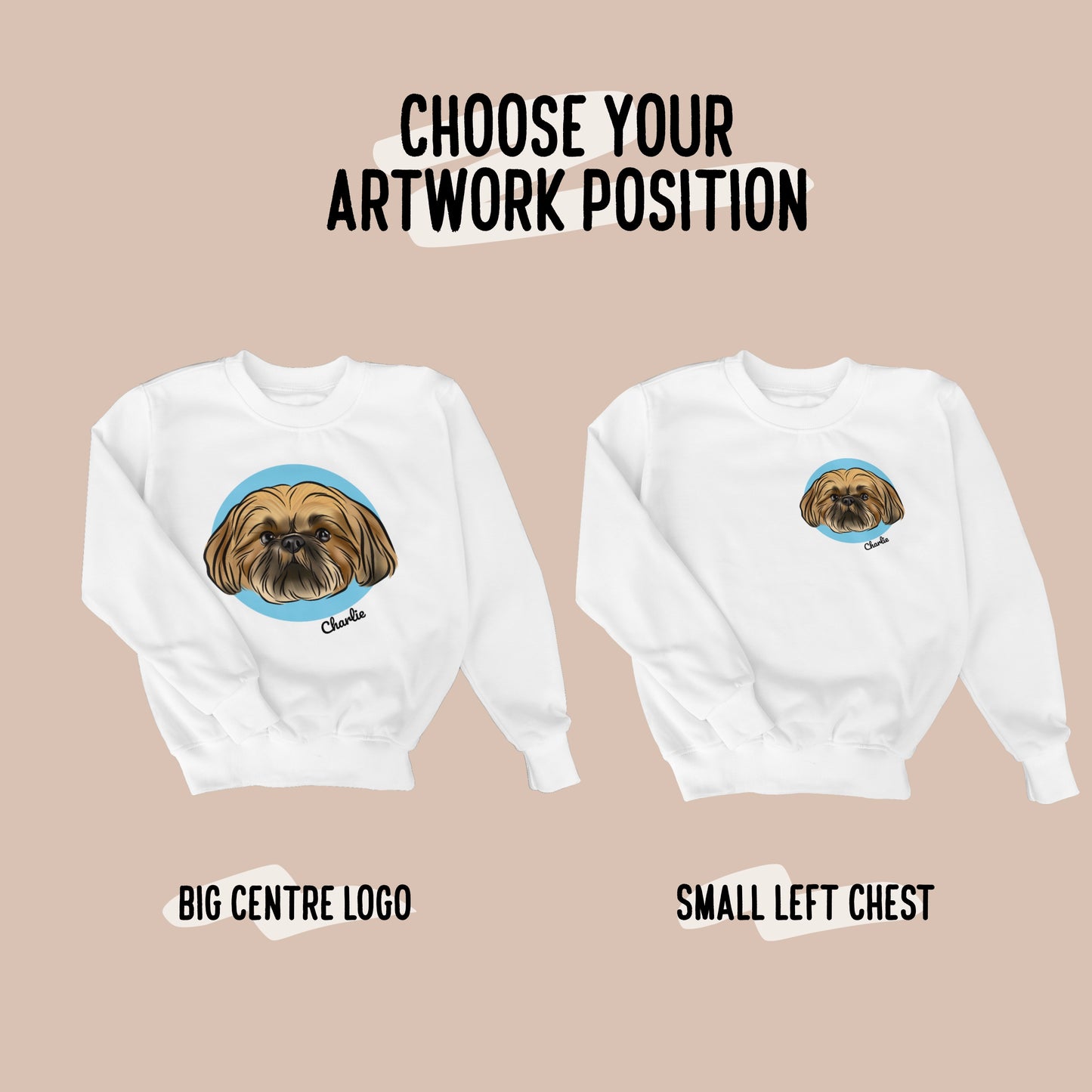 Pet Portrait Sweatshirt (White)