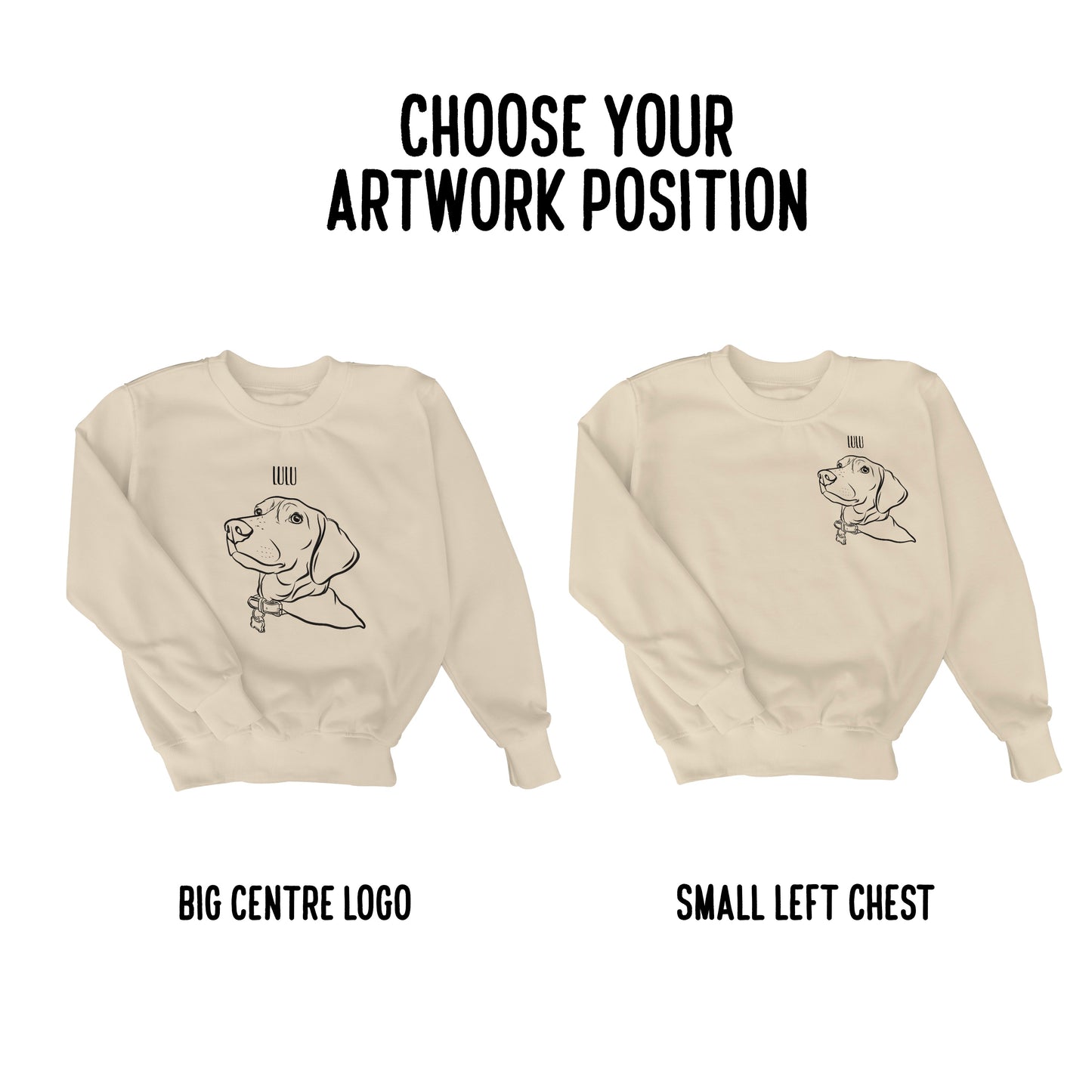 Outline Pet Portrait Sweatshirt (Beige)