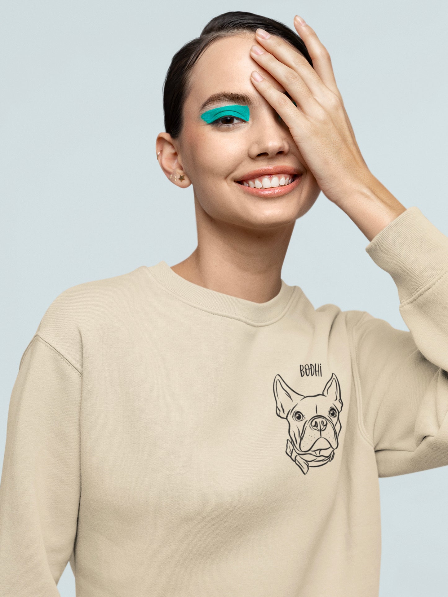 Outline Pet Portrait Sweatshirt (Beige)