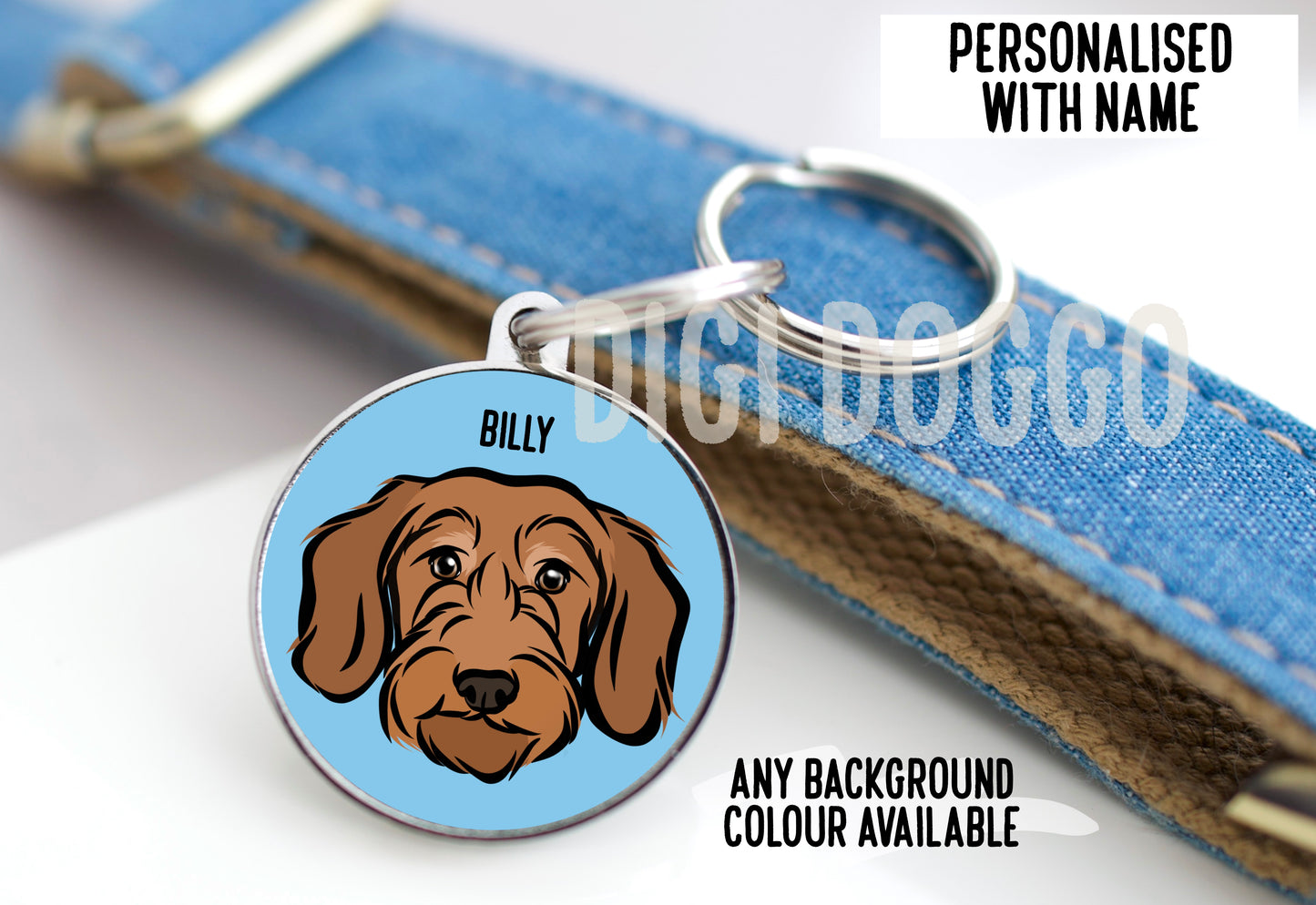 Wire Haired Dachshund ID Tag