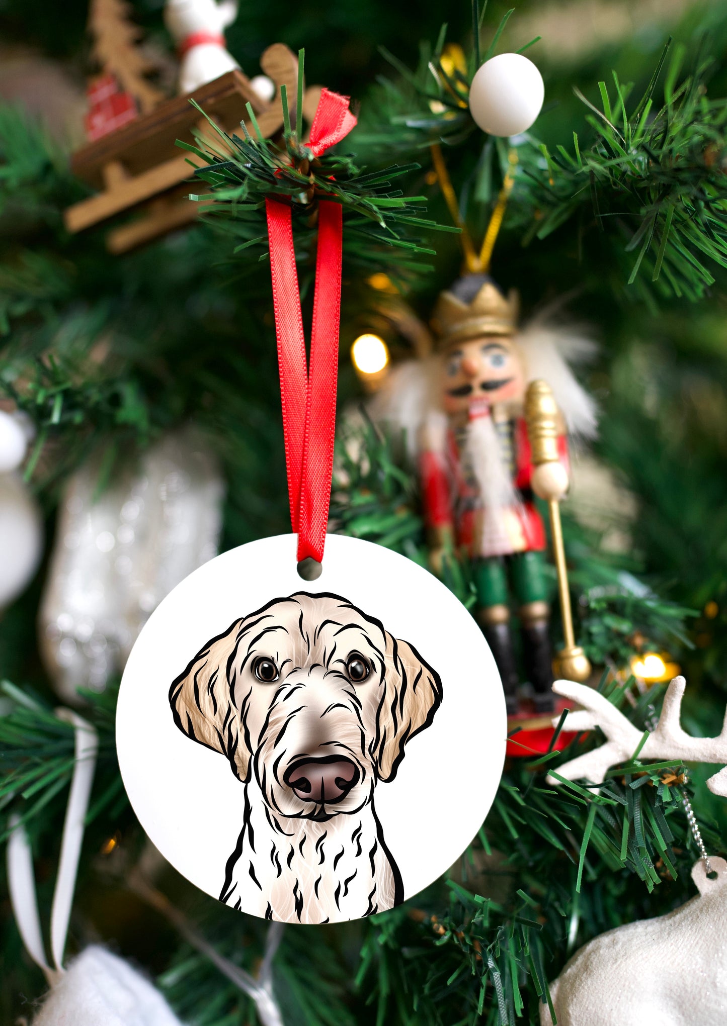 Pet Portrait Christmas Bauble