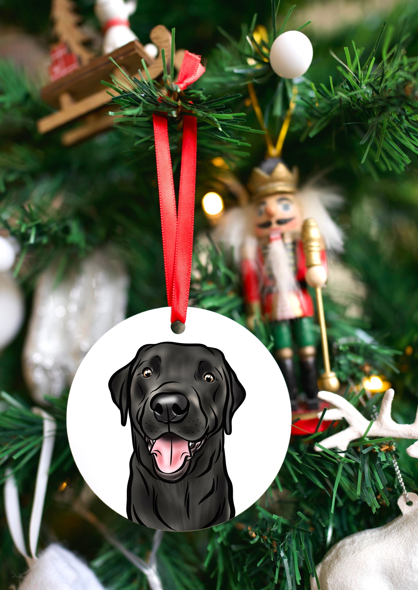 Pet Portrait Christmas Bauble