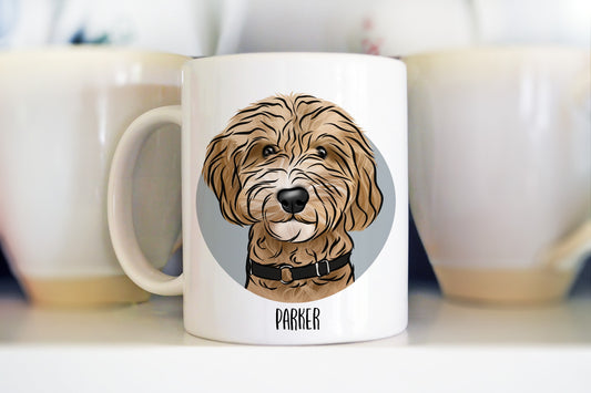Pet Portrait Mug (Circle Logo)